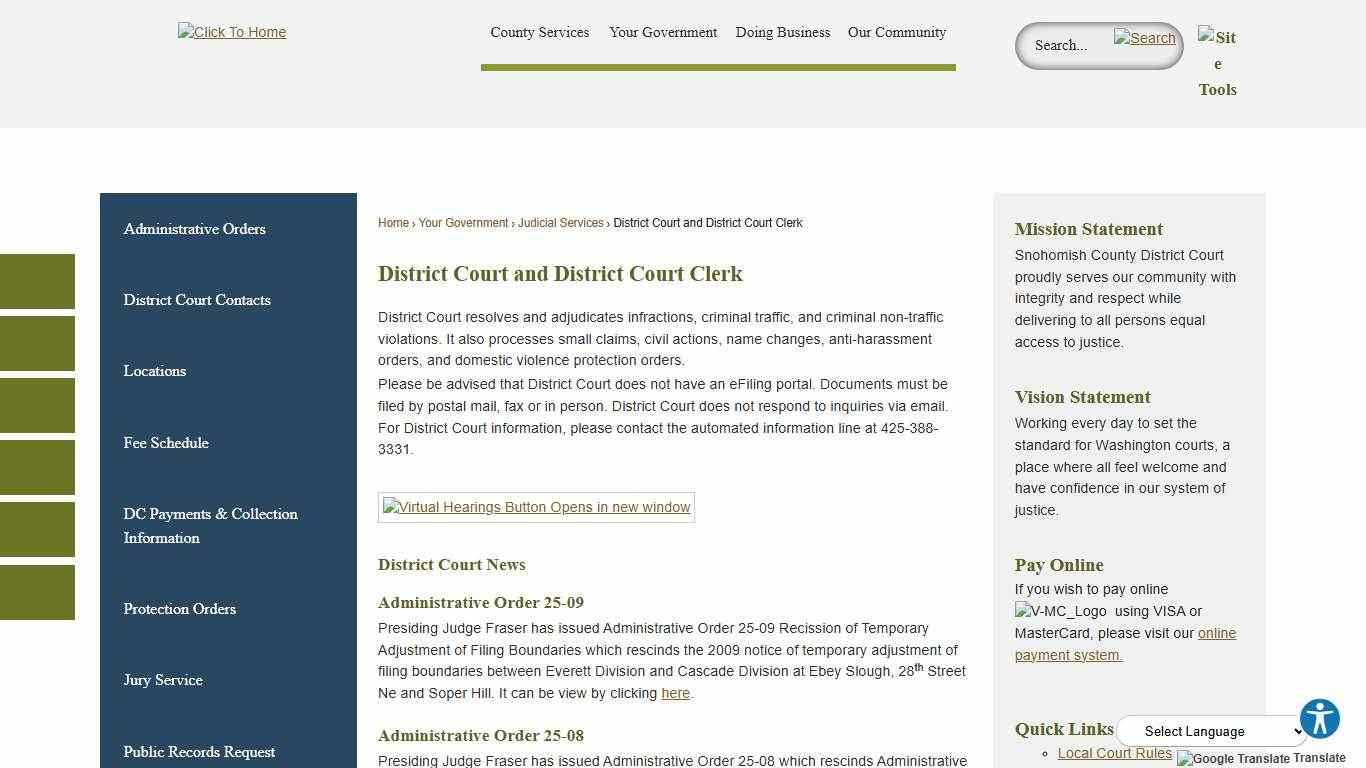 District Court and District Court Clerk | Snohomish County, WA - Official Website